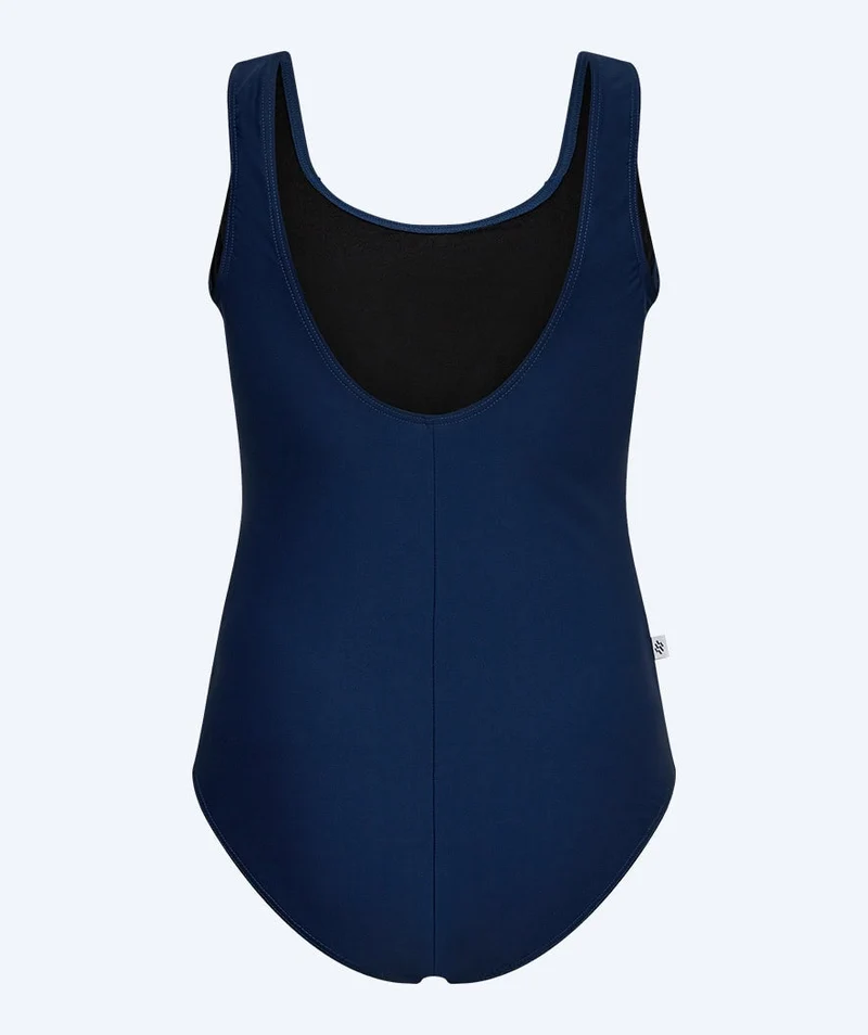 Watery Badeanzug für Damen in Plus Size - Tamaya U-Back - Dunkelblau/weiß