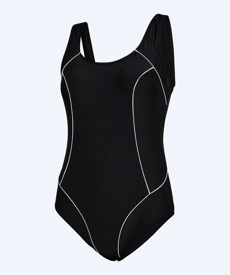 Watery Badeanzug für Damen in Plus Size - Tamaya U-Back - Schwarz/Weiß