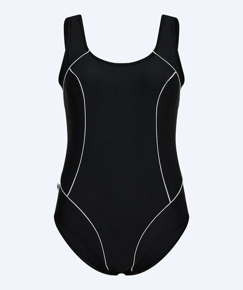 Watery Badeanzug für Damen in Plus Size - Tamaya U-Back - Schwarz/Weiß