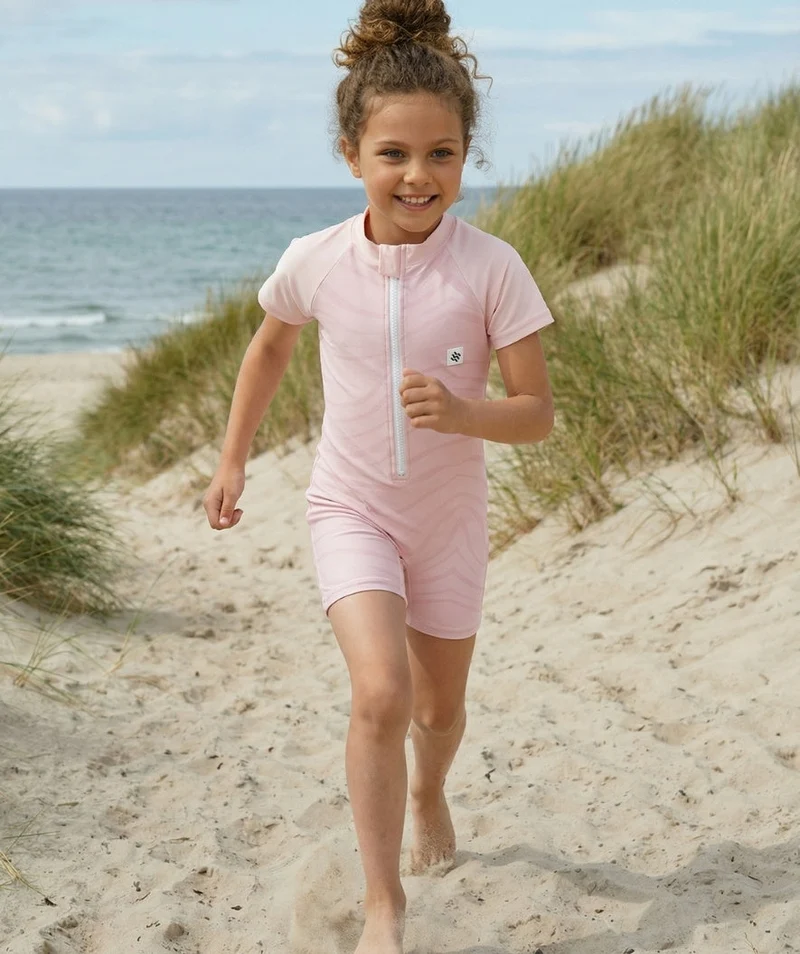 Watery UV Anzug für Kinder - Fjord Kurzarm Rashguard - Rosa