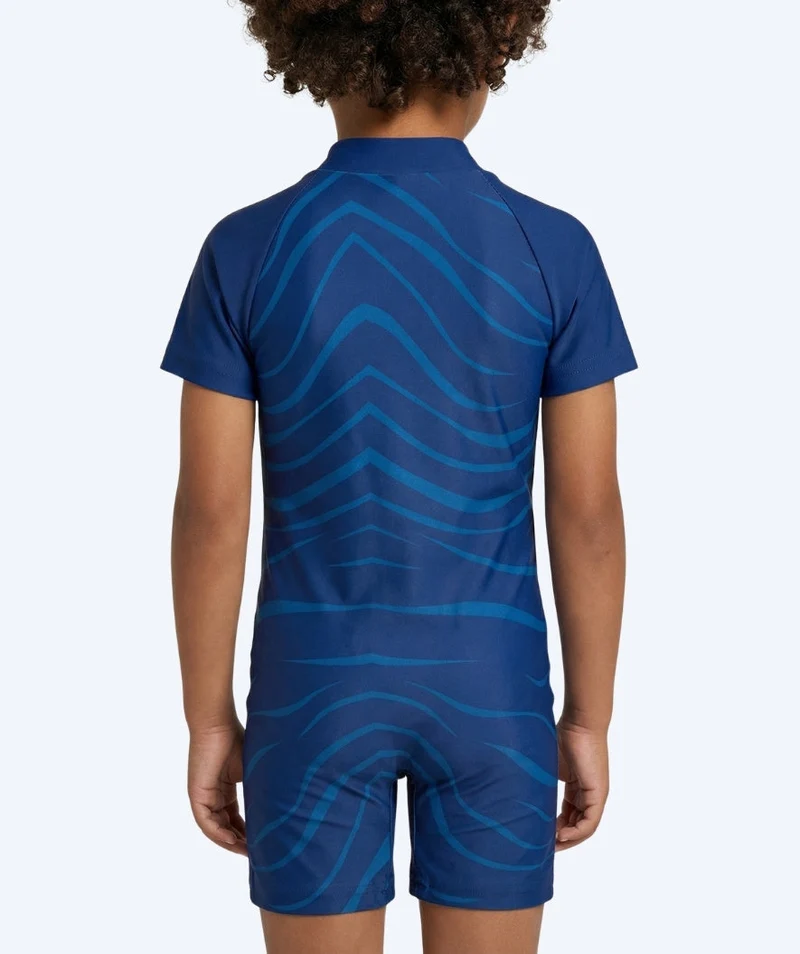 Watery UV Anzug für Kinder - Fjord Kurzarm Rashguard - Dunkelblau