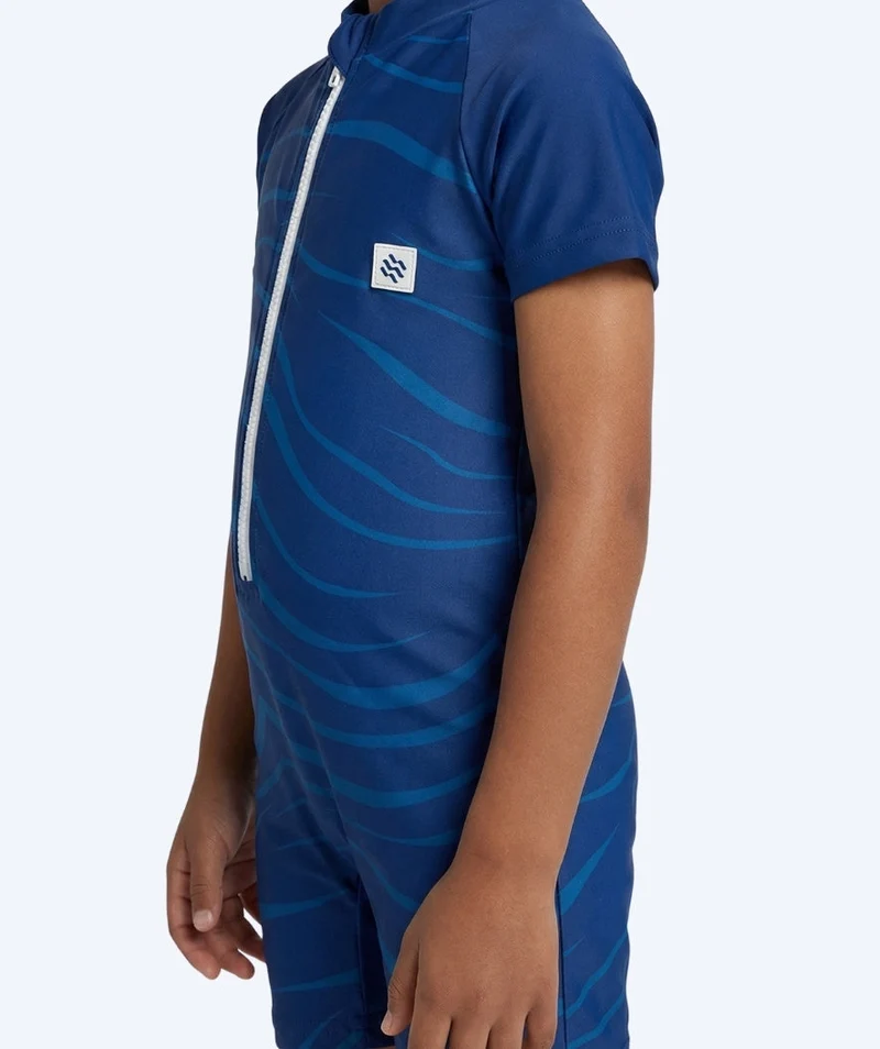 Watery UV Anzug für Kinder - Fjord Kurzarm Rashguard - Dunkelblau