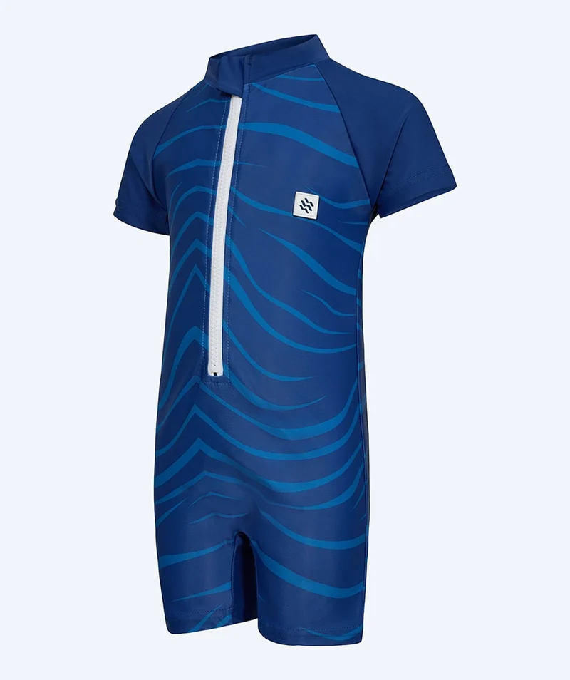 Watery UV Anzug für Kinder - Fjord Kurzarm Rashguard - Dunkelblau