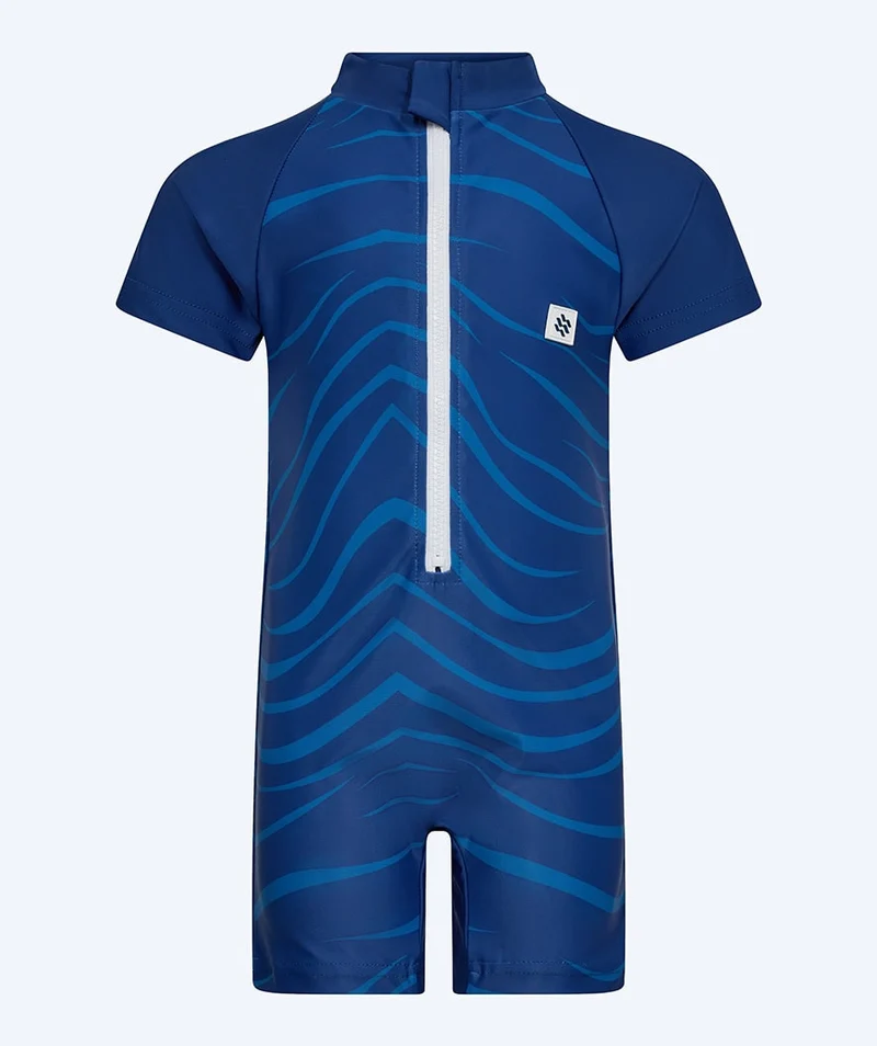 Watery UV Anzug für Kinder - Fjord Kurzarm Rashguard - Dunkelblau