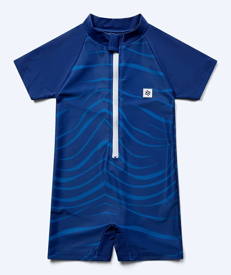 Watery UV Anzug für Kinder - Fjord Kurzarm Rashguard - Dunkelblau