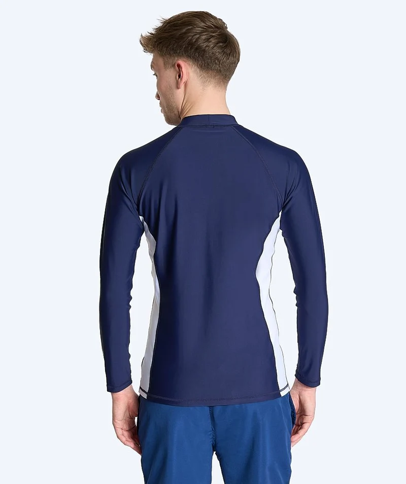 Watery UV Shirt für Herren - Talcott Langarm Rashguard - Dunkelblau/Weiß
