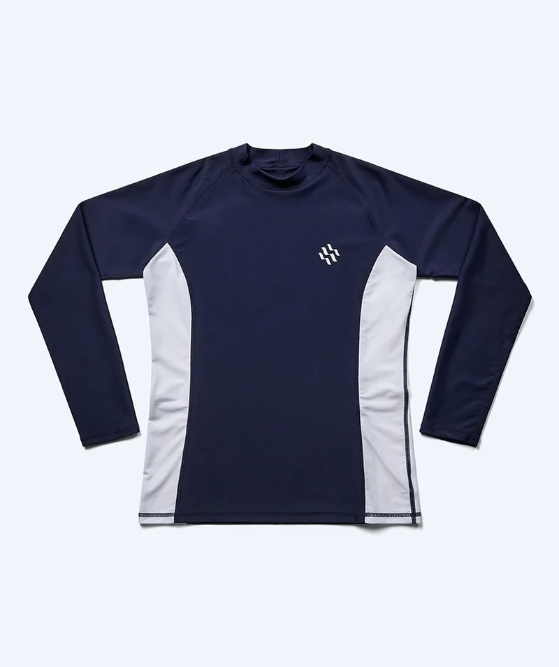 Watery UV Shirt für Herren - Talcott Langarm Rashguard - Dunkelblau/Weiß