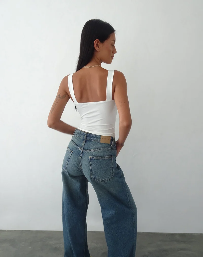 Ulani Crop Top in Elfenbein