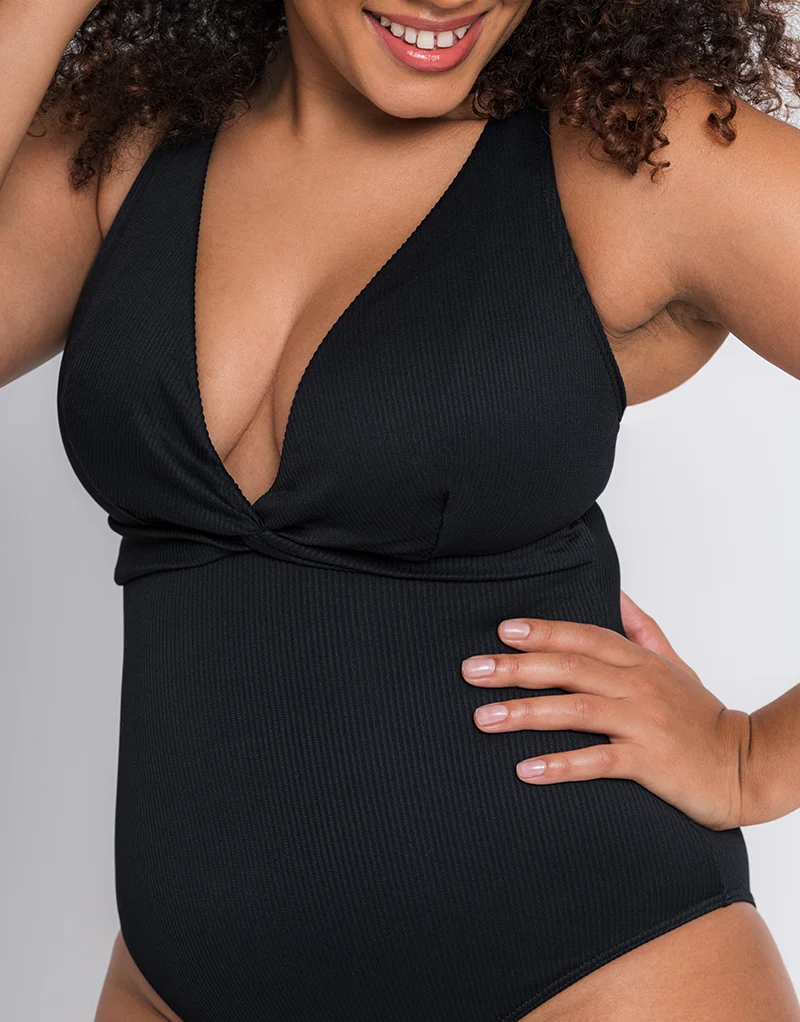 Curvy Kate Twist and Shout Non Wired Multiway Swimsuit Black