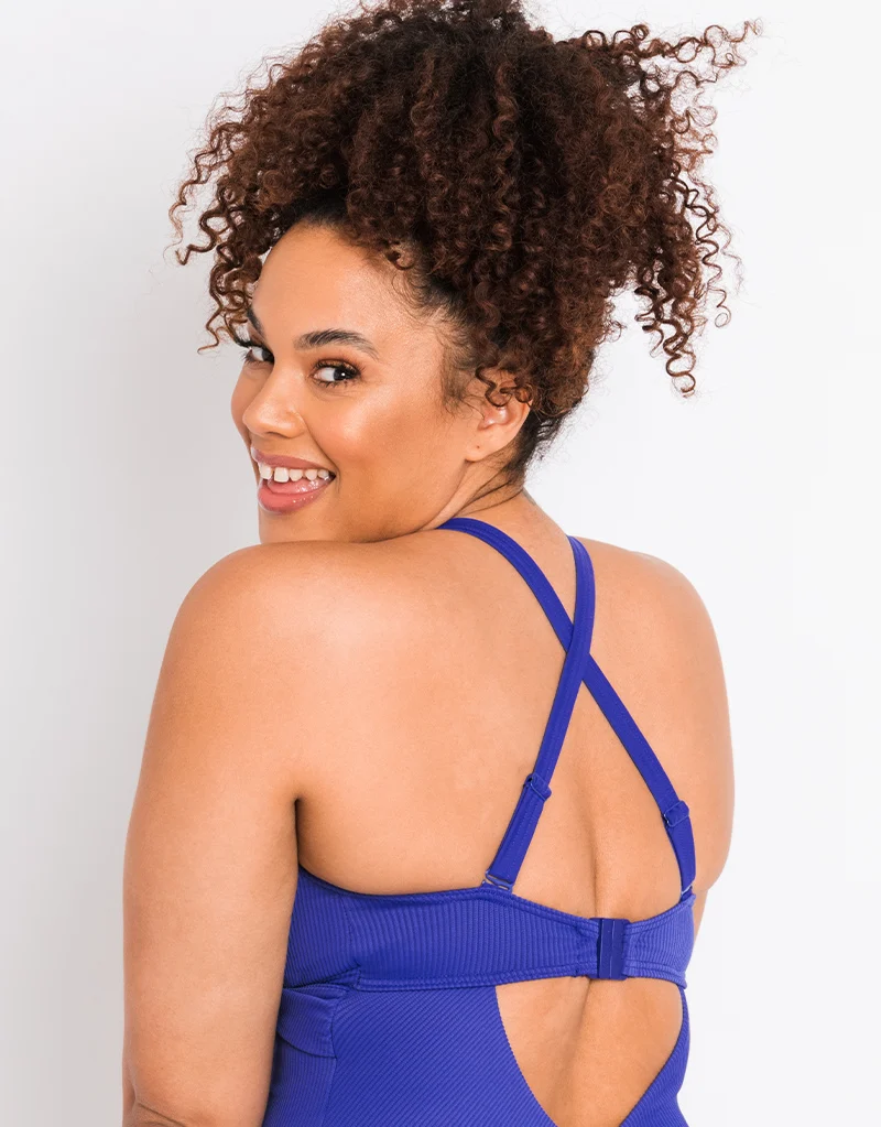 Curvy Kate Twist and Shout Non Wired Multiway Swimsuit Ultraviolet