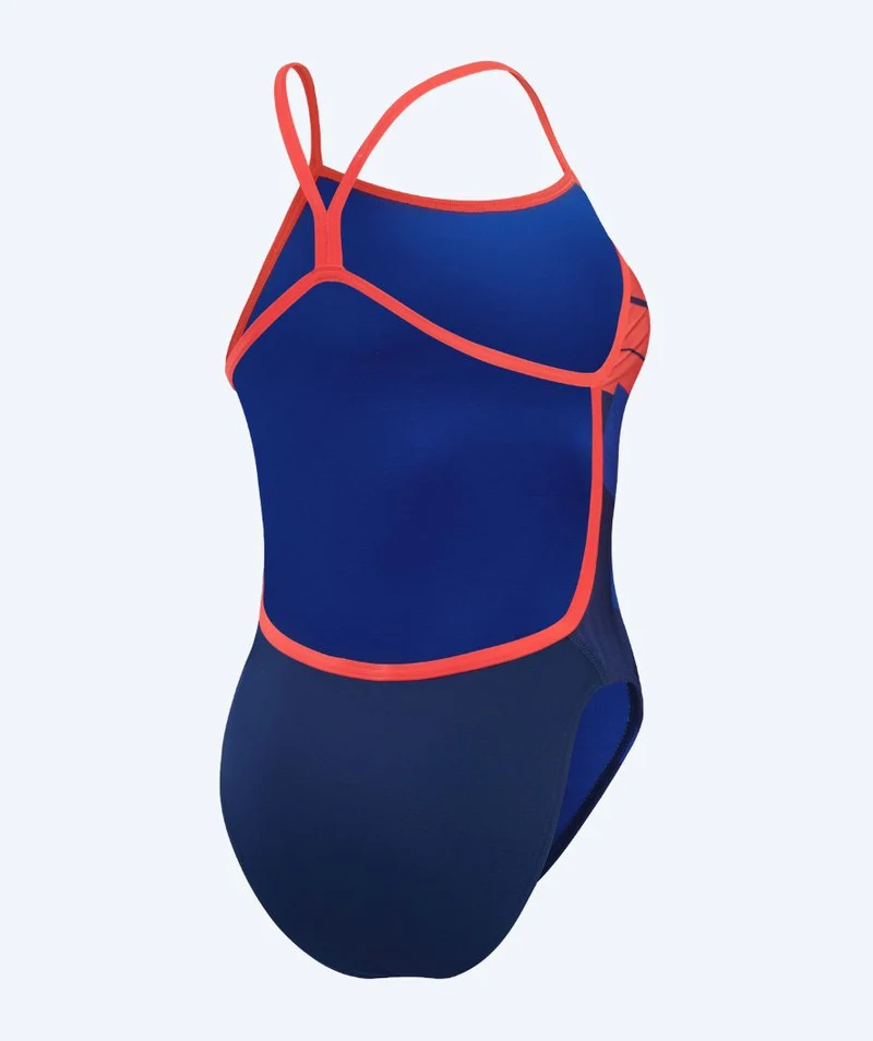 Speedo Badeanzug für Damen - Placement Digital V-Back - Dunkelblau/Rot