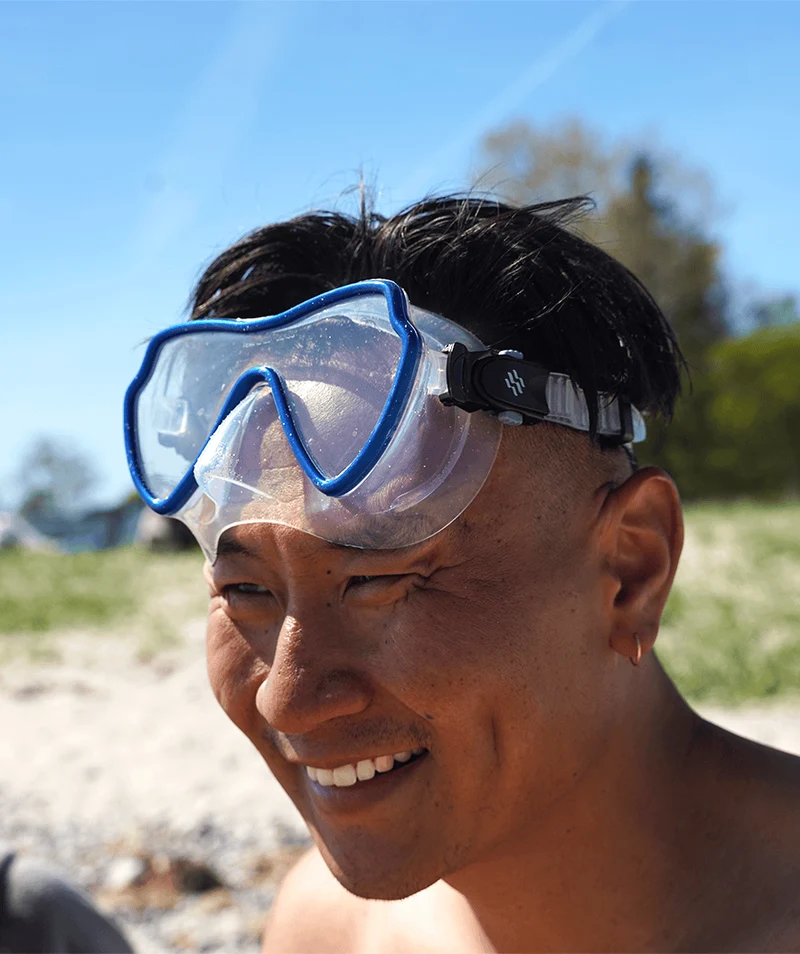 Watery Tauchmaske für Erwachsene (ab 15 Jahre) - Fraser - Blau/Klar