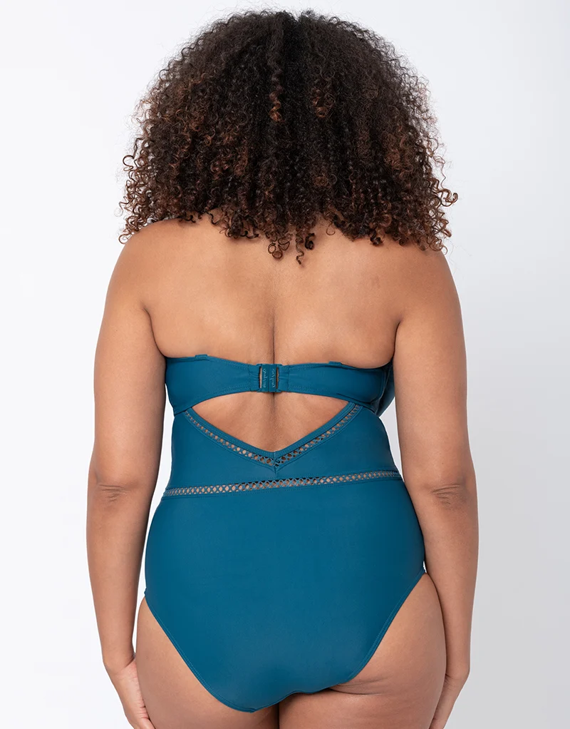 Curvy Kate First Class Multiway Plunge Swimsuit Deep Teal