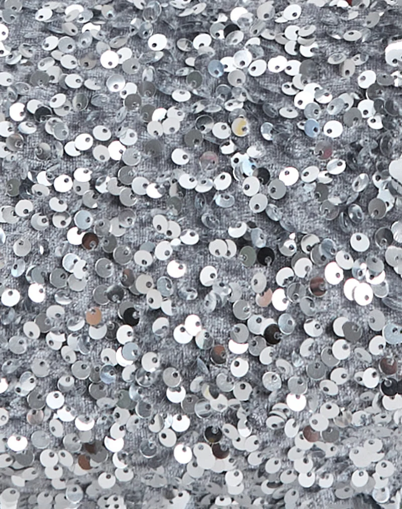 Pailletten-Hobo-Tasche in Silber