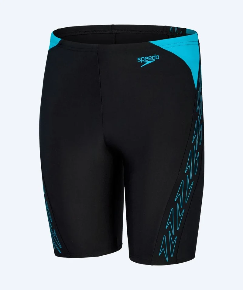 Speedo lange Badehose für Jungen - Hyperboom Splice - Schwarz/Blau