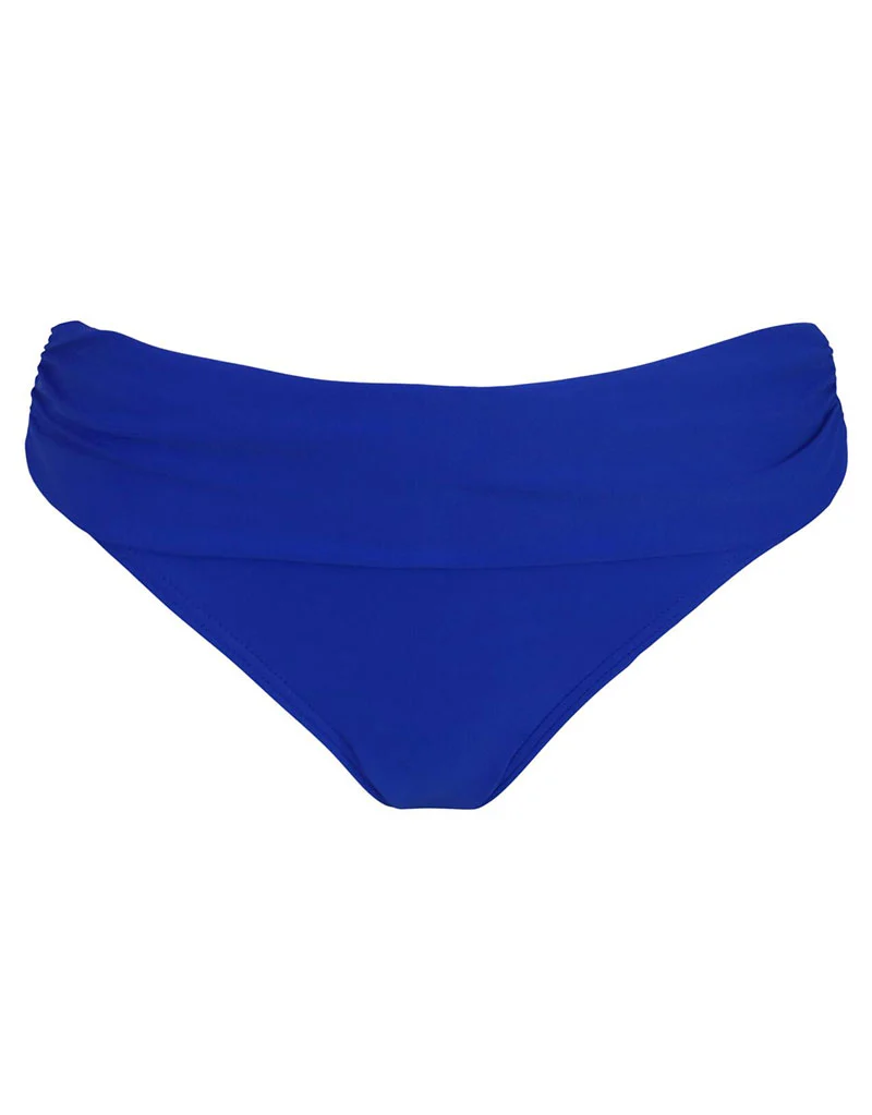 Pour Moi Free Spirit Fold Over Bikini Brief Ultramarine Blue