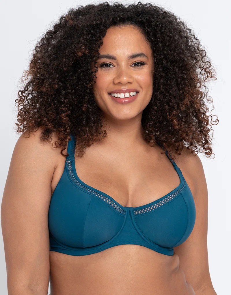 Curvy Kate First Class Multiway Balcony Bikini Top Deep Teal