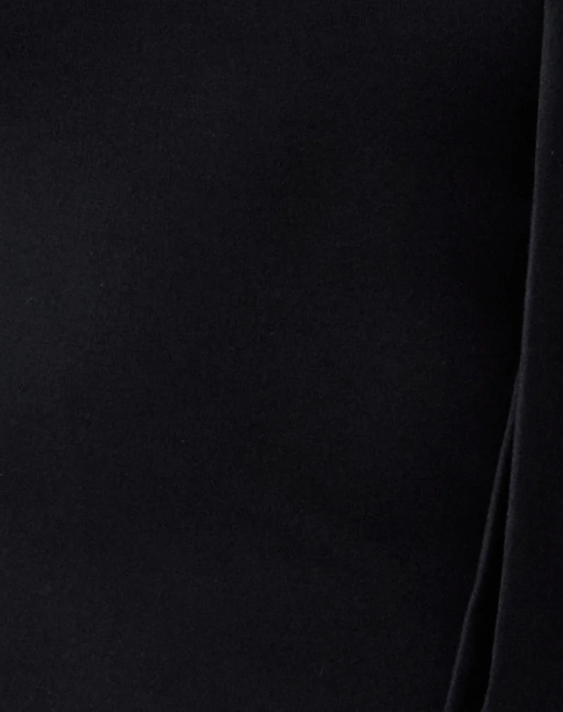 Jayahe Einärmeliges Top aus Rayon Jersey Schwarz
