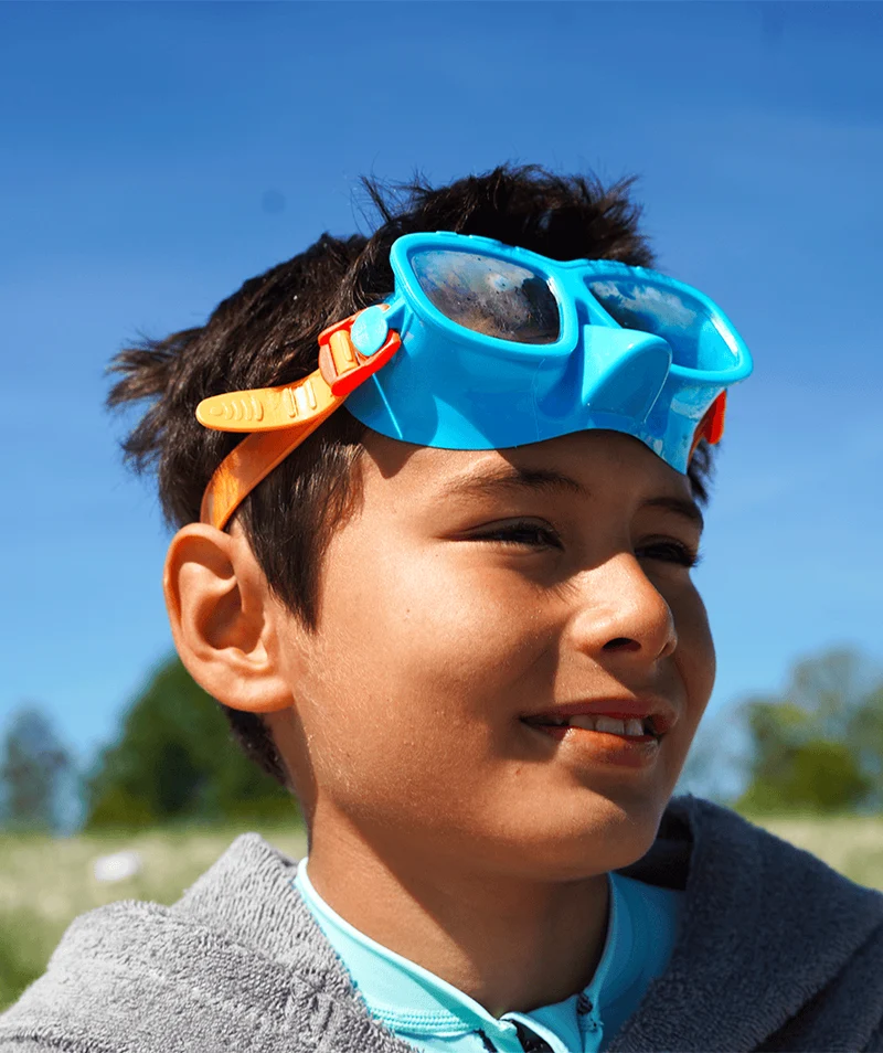 Watery Combo Schnorchelset für Kinder (4-10) - Wyre - Blau/Orange