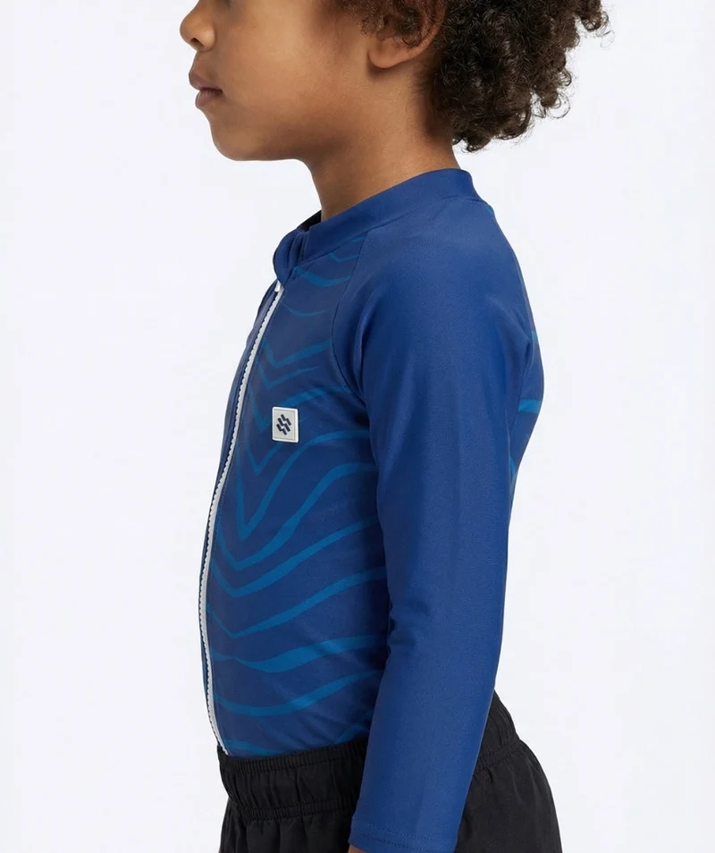 Watery UV Shirt für Kinder - Fjord Langarm Rashguard - Dunkelblau