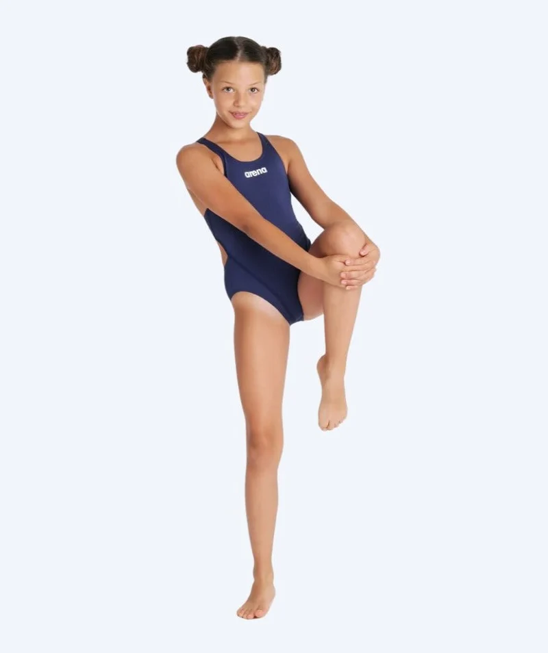 Arena Badeanzug für Mädchen - Team Swim Tech Solid - Dunkelblau
