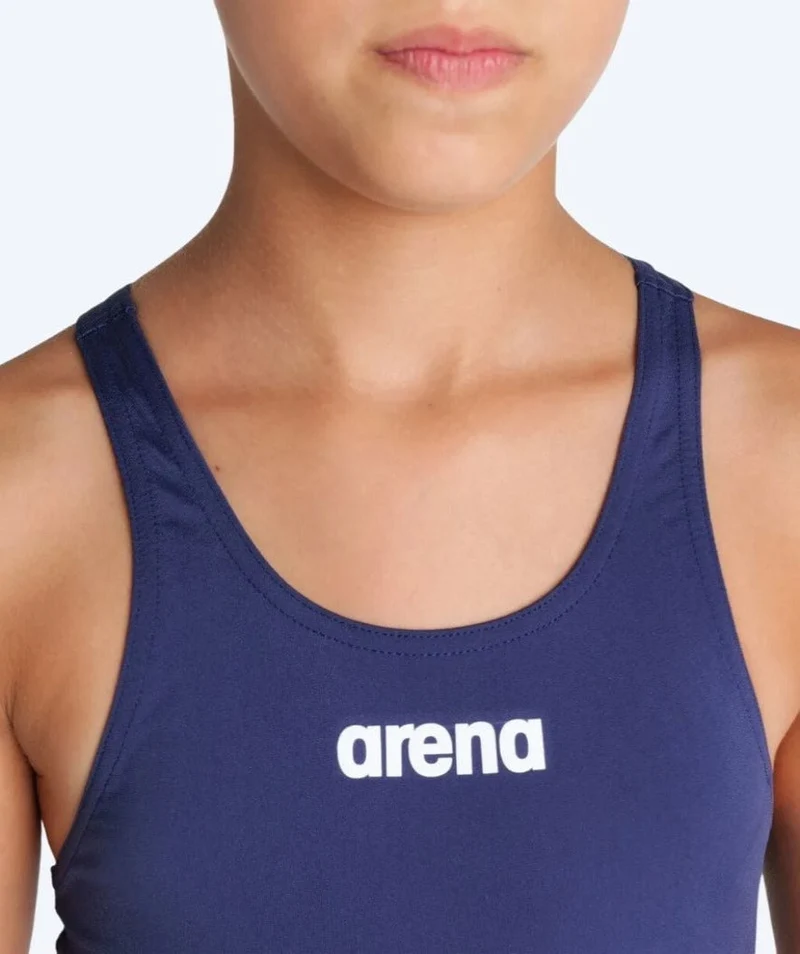 Arena Badeanzug für Mädchen - Team Swim Tech Solid - Dunkelblau