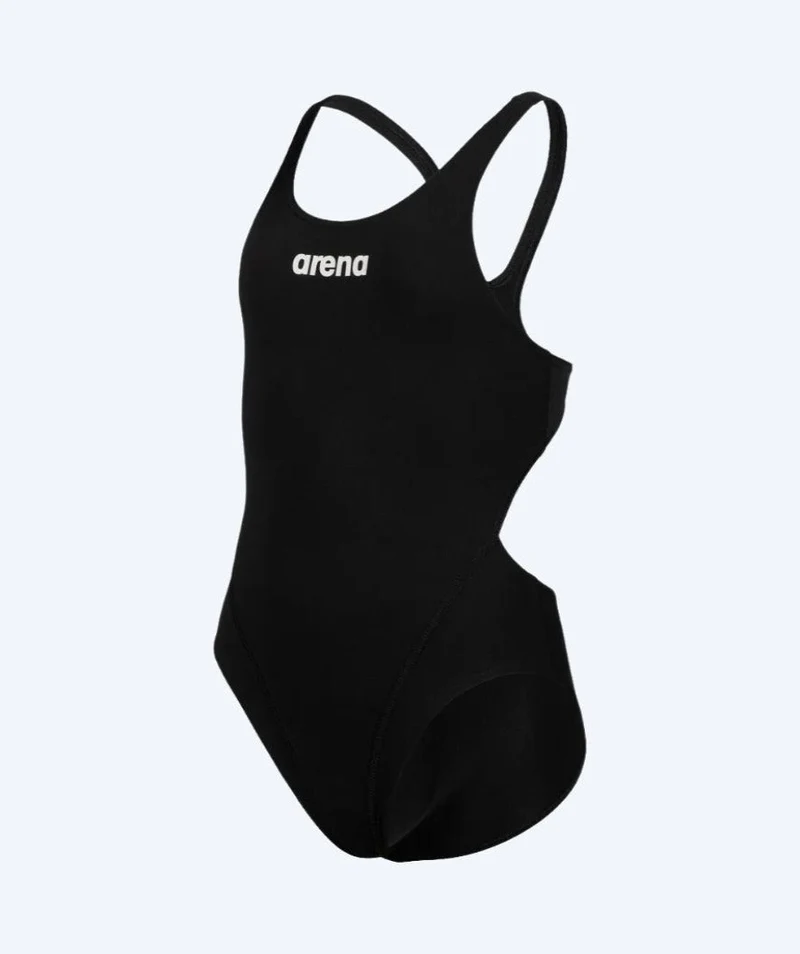 Arena Badeanzug für Mädchen - Team Swim Tech Solid - Schwarz