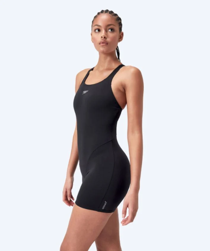 Speedo Badeanzug mit Bein für Damen - Endurance - Schwarz