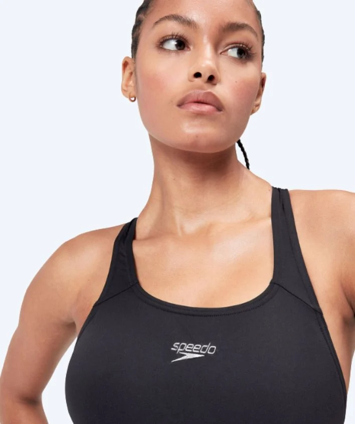 Speedo Badeanzug mit Bein für Damen - Endurance - Schwarz