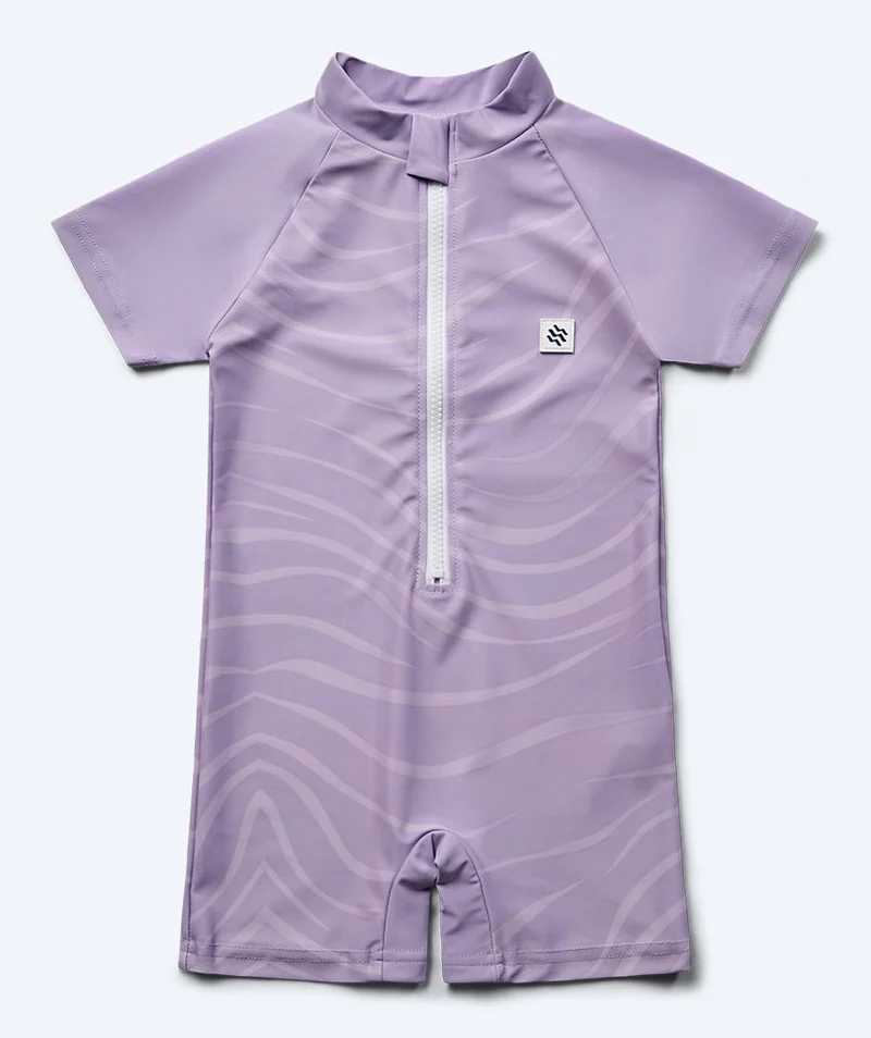 Watery UV Anzug für Kinder - Fjord Kurzarm Rashguard - Lila