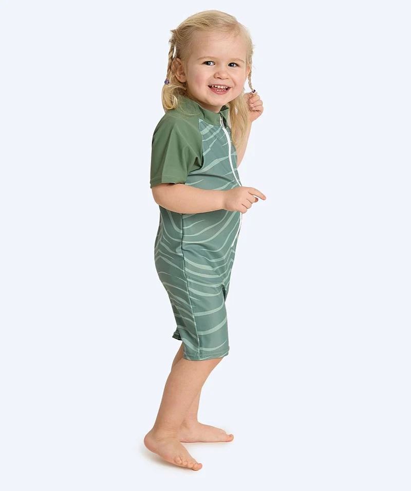 Watery UV Anzug für Kinder - Fjord Kurzarm Rashguard - Grün