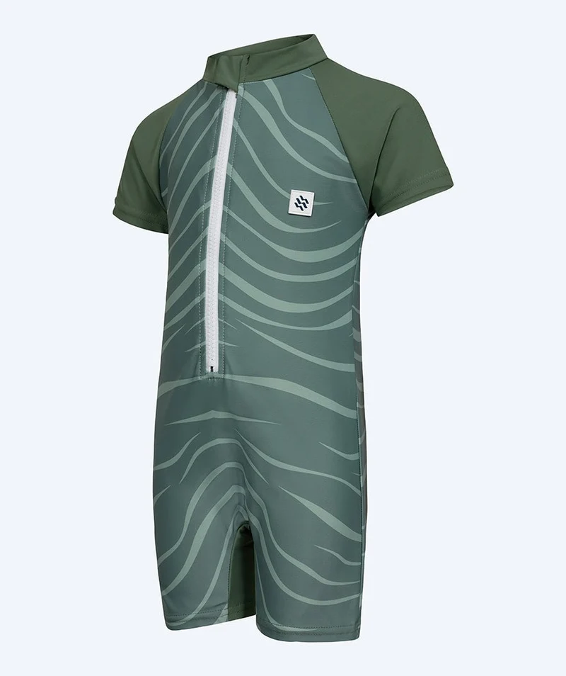 Watery UV Anzug für Kinder - Fjord Kurzarm Rashguard - Grün