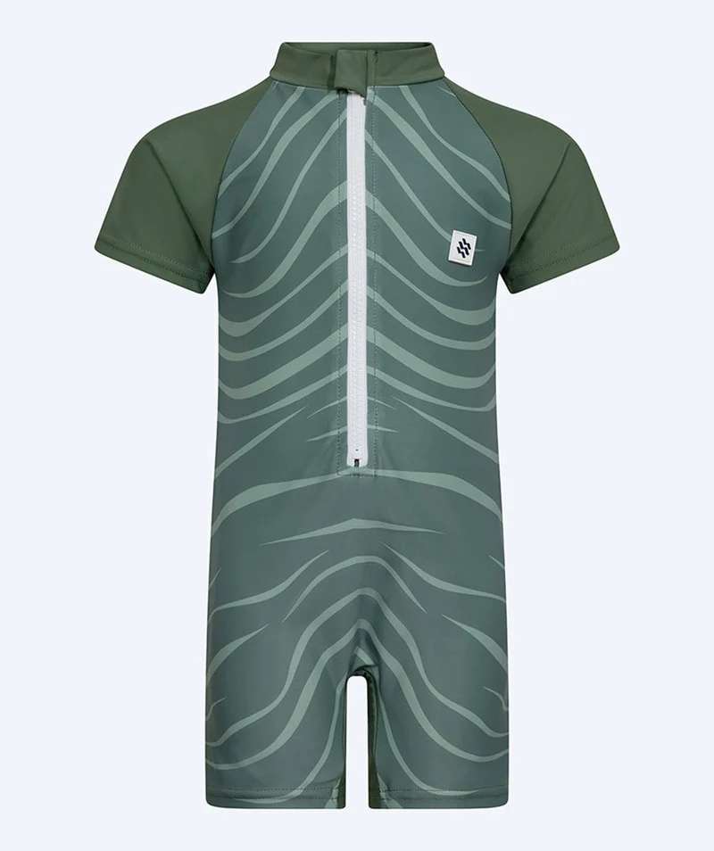 Watery UV Anzug für Kinder - Fjord Kurzarm Rashguard - Grün