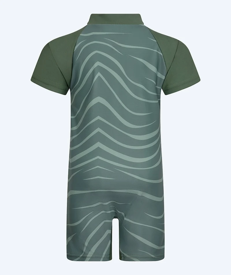 Watery UV Anzug für Kinder - Fjord Kurzarm Rashguard - Grün