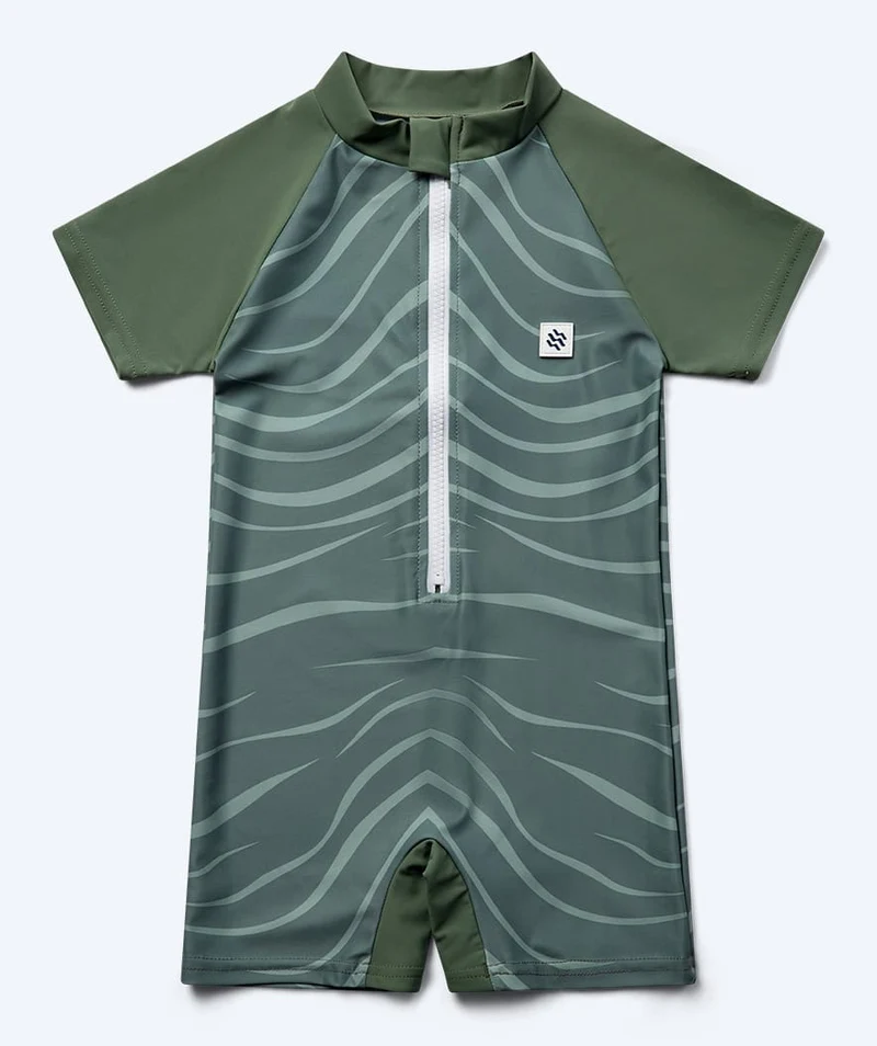 Watery UV Anzug für Kinder - Fjord Kurzarm Rashguard - Grün