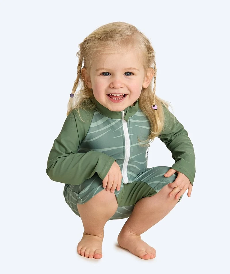 Watery UV Anzug für Kinder - Fjord Langarm Rashguard - Grün