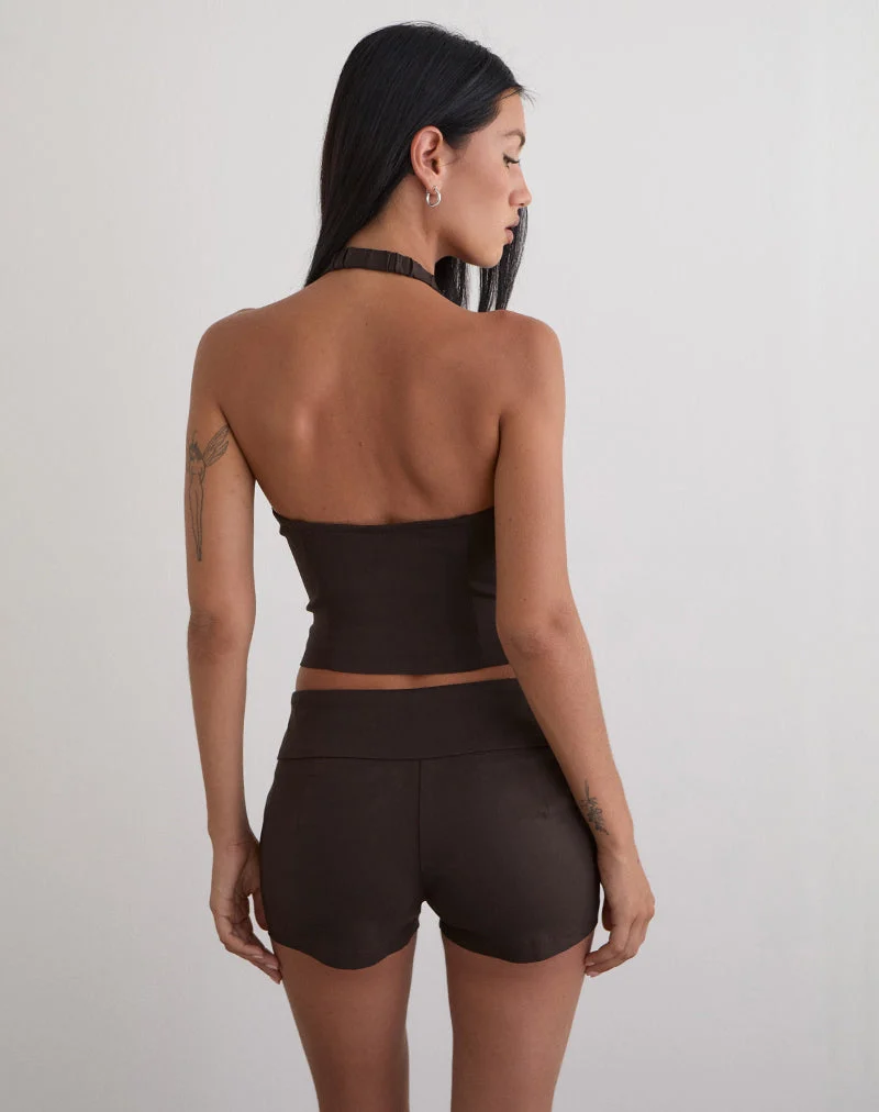 Lucen Mini Short in Tailoring Braun