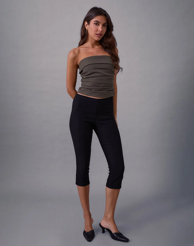 Elzi Korsett-Top in Tailoring Dunkel-Olive