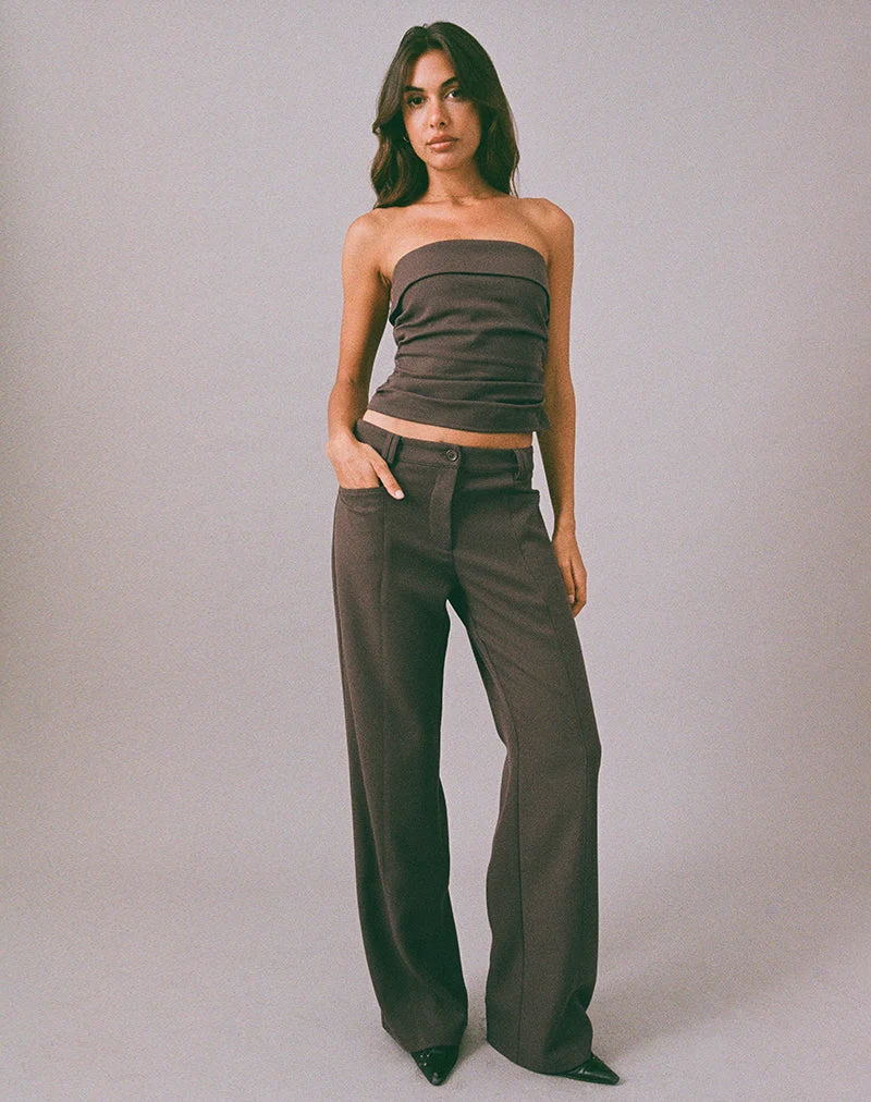 Elzi Korsett-Top in Tailoring Dunkel-Olive