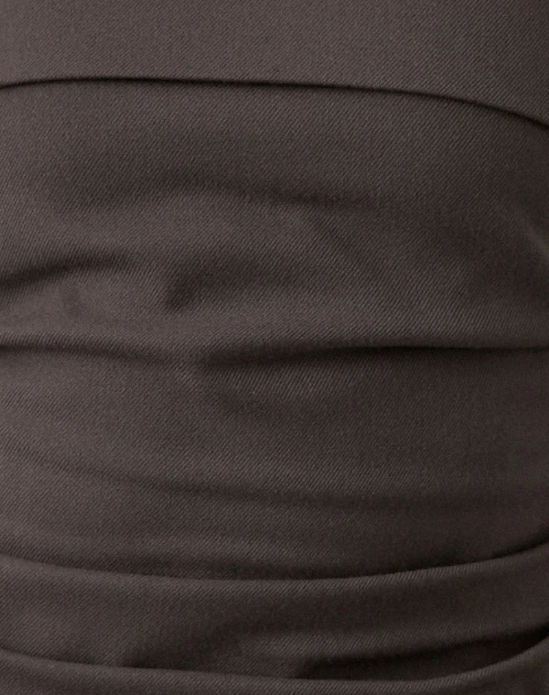 Elzi Korsett-Top in Tailoring Dunkel-Olive