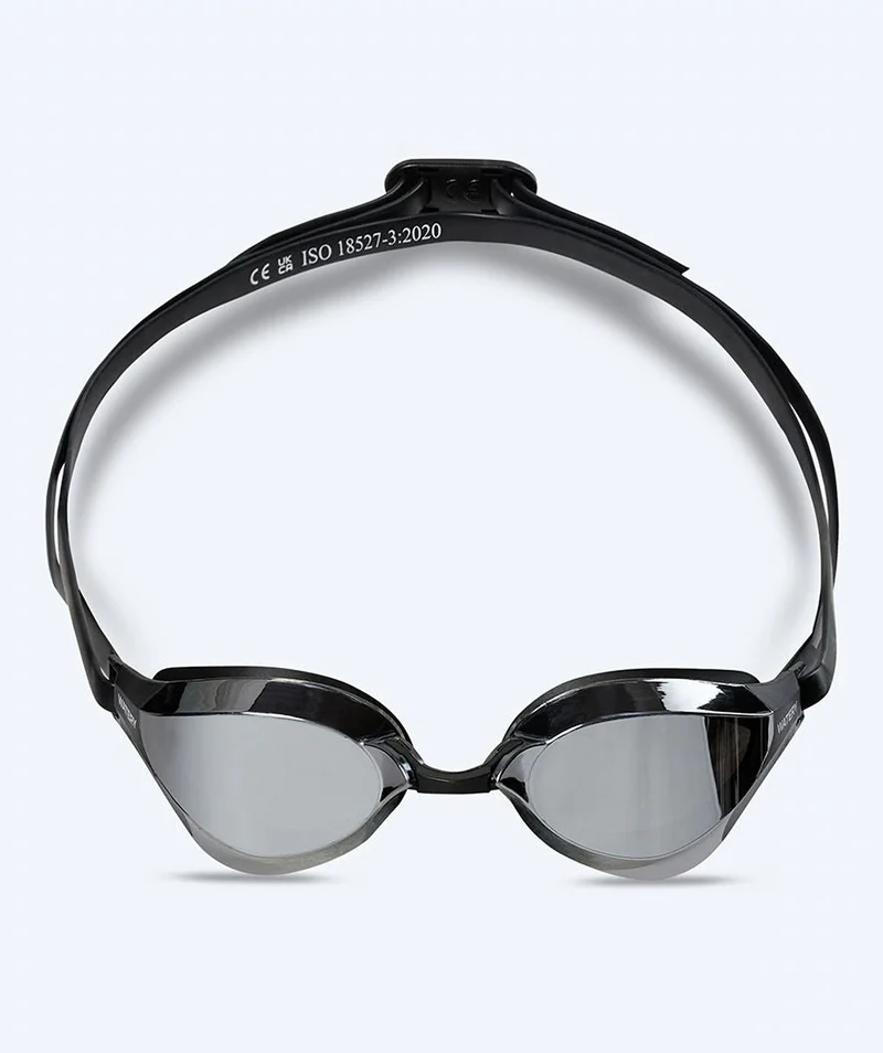Watery Elite Schwimmbrillen - Rattle Pro Mirror - Schwarz/Silber