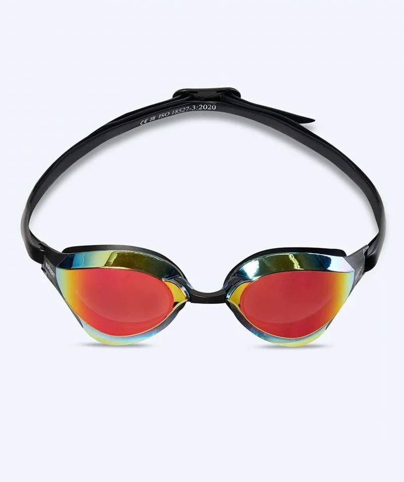 Watery Elite Schwimmbrillen - Rattle Pro Mirror - Schwarz/Gold