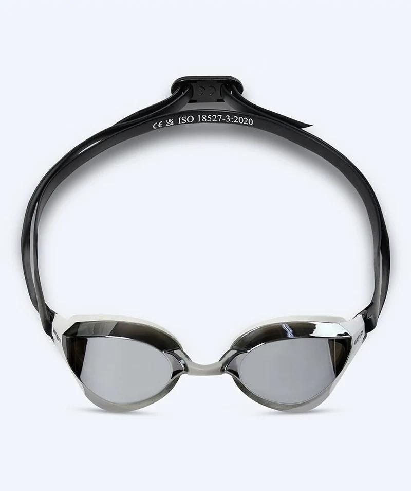 Watery Elite Schwimmbrillen - Rattle Pro Mirror - Weiß/Grau