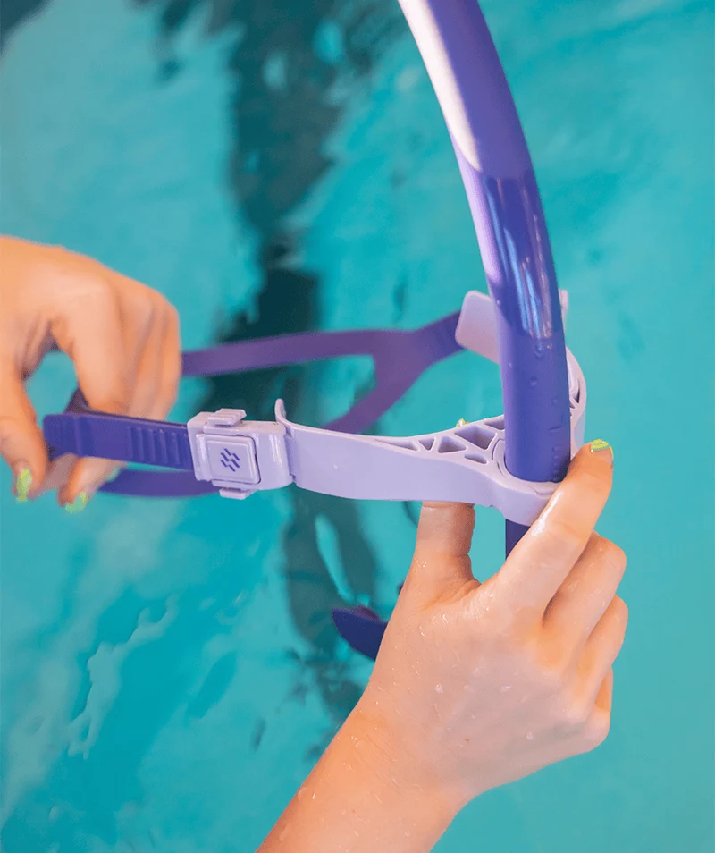 Watery Mittelschnorchel zum Schwimmen - Phoenix Elite - Grau