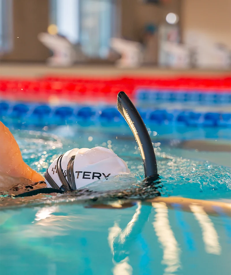 Watery Mittelschnorchel zum Schwimmen - Phoenix Elite - Grau