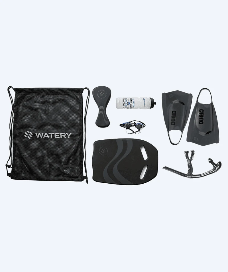 Watery Netzbeutel zum Schwimmen - Simple Mesh - Schwarz