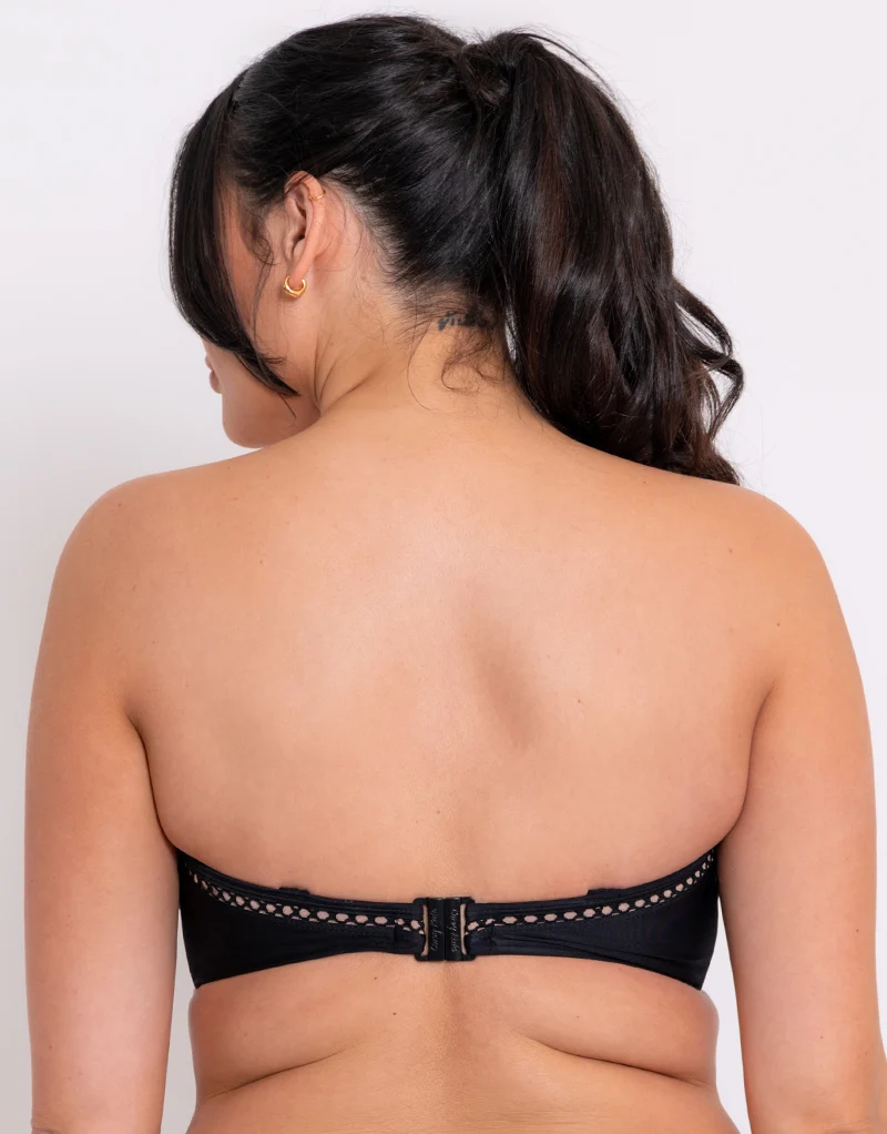 Curvy Kate First Class Bandeau Strapless Multiway Bikini Top Black