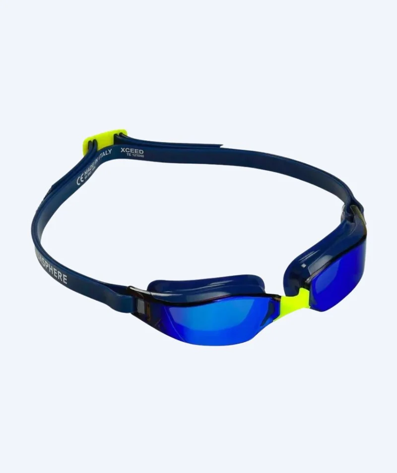 Aquasphere Wettkampf Schwimmbrille - Xceed A1 - Dunkelblau/Gelb