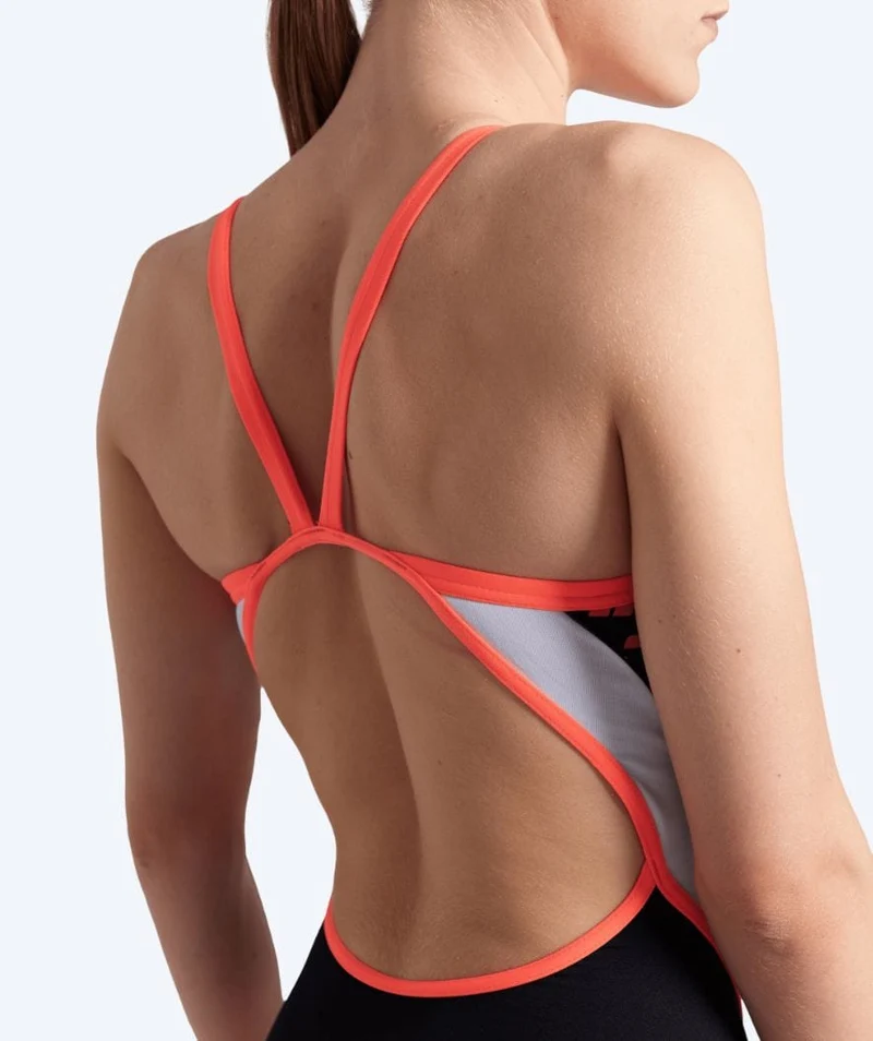 Arena Badeanzug für Damen - Icons Super Fly - Schwarz/Orange