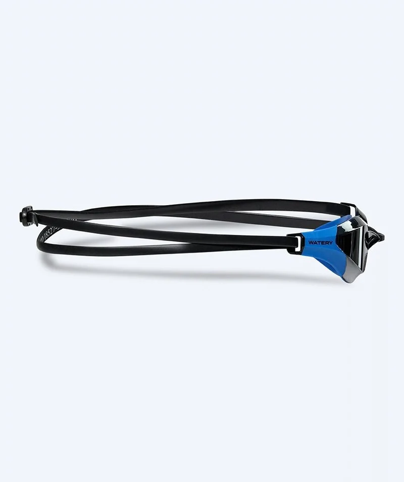 Watery Elite Schwimmbrillen - Rattle Pro Mirror - Blau/Schwarz